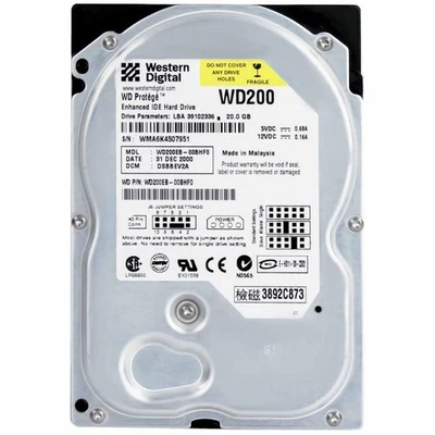 WD WD200EB Hard Disk HDD IDE 20GB 3.5" PATA EIDE Refurbished Hard Drive - Image 1 of 3