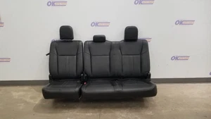 15 FORD F150 CREW CAB REAR SEAT ASSEMBLY BLACK LEATHER - Picture 1 of 12