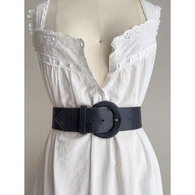 Cinturón de cintura vintage años 80 90 azul marino guijarros vegano imitación cuero llamativo Foto 1 de 4