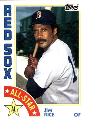 Jim Rice 1984 Topps #401 Boston Red Sox FREE SHIPPING AutographDen - Image 1 of 2