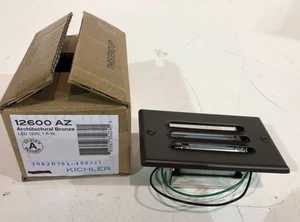 Kichler Step And Hall Hardwired Architectural Bronze Horizontal LED Stair Light - Picture 1 of 3