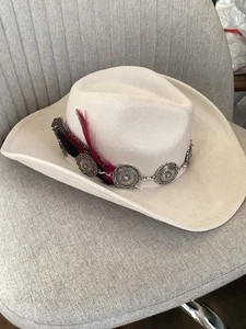 Kids Cowboy Hat Western Felt Girls with Decor Bands Feather Lainey Wilson - Picture 1 of 5