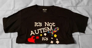 Youth L Crew neck T-Shirt - Autism - Picture 1 of 3