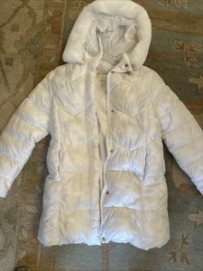 Dillards Copper Key Girls White Down Puffer Coat Size Medium 8/10 - Picture 1 of 7