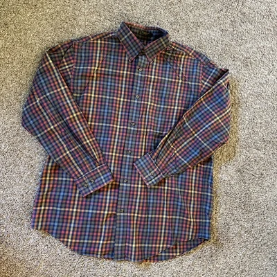 Camisa de Franela Colección Signature ORVIS Algodón/Lana Multicolor Cuadros Hombres L Foto 1 de 4