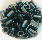 (12) Premium Quality Iron Ferrules Black w/ Blue Ring 0.75