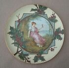 ANTIQUE ENGLISH COALPORT NEOCLASSICAL HAND PAINTED PORCELAIN PLATE LILY BOWDLER