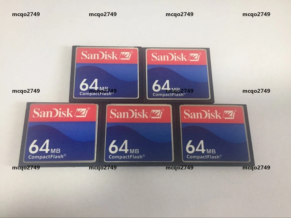 5PCS 64MB SanDisk CompactFlash CF Memory Card 64MB SDCFB/SDCFJ-64 - Image 1 of 3