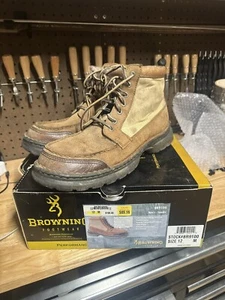 Browning Leather Opanka Mens 12M Brown Six Eye Br9100 - Picture 1 of 5
