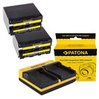 2X Batterie Patona + Ladegerät Usb Doppel Für Sony Dsr-V10p, Dwa-F01d