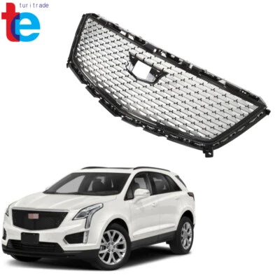 Ajuste para Cadillac XT5 2017-2022 negro diamante parrilla delantera cubierta moldura Foto 1 de 4