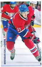 2013-14 BRENDAN GALLAGHER MONTREAL CANADIENS TEAM ISSUE POST CARD ROOKIE