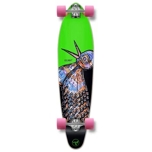Yocaher Kicktail Longboard Complete - The Bird Green - Picture 1 of 4
