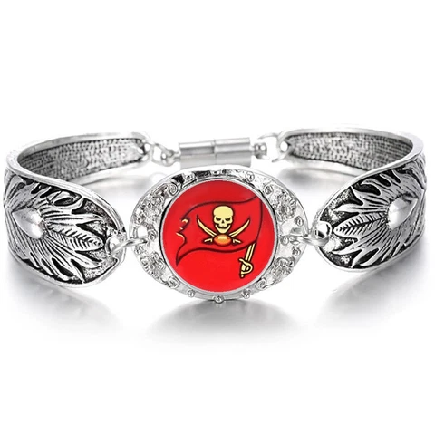 Special Tampa Bay Buccaneers Womens Sterling Silver Bracelet Football Gift Pk D3 Cover