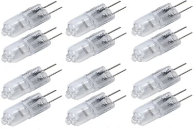 ELECTROSMART 12 x G4 Warm White Eco 14w = 20w 12v Halogen Capsule Bulbs Lamps 2000hrs