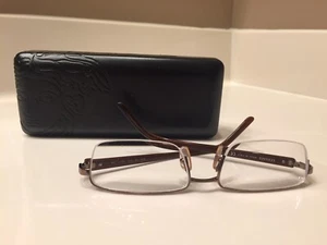 VERSACE Eyeglasses Semi-Rimless Brown Frames - Picture 1 of 7