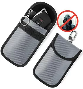 Verbesserte Faraday Tasche für Schlüsselanhänger (2er-Pack) Premium Faraday Schlüsselanhänger Schutz - Auto - Bild 1 von 9