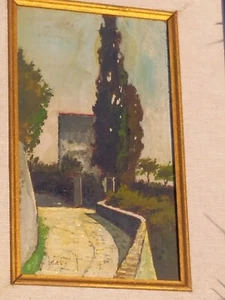 Tableau Provençal Ancien, Signé Karo , Huile sur Panneau , Paysage . Peinture . - Photo 1/6