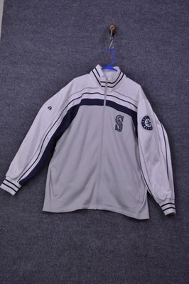 Vintage Seattle Mariners Jacket XL White MLB Warmup Insulated  Majestic - Image 1 of 4