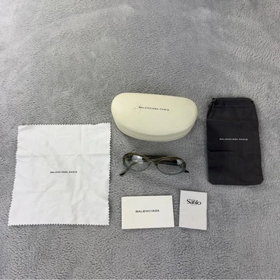 Balenciaga Paris Nuevo con Etiquetas Mujeres Ojo de Gato Gafas Verdes Sin Receta BAL 0117 Italia Foto 1 de 4