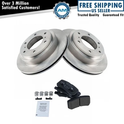 Rear Ceramic Brake Pads & Rotors Kit Fits 2001-2006 Mitsubishi Montero - Image 1 of 4