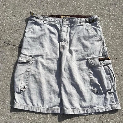 Pantalones Cortos Carga OTB Y2K Vintage Sueltos Beige Para Hombre 38x12 Grunge Streetwear Foto 1 de 4