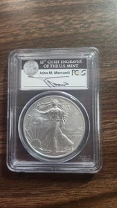 American Silver Eagle 2011-W amueblado graduación profesional MS70 John Mercanti firmado - Imagen 1 de 2