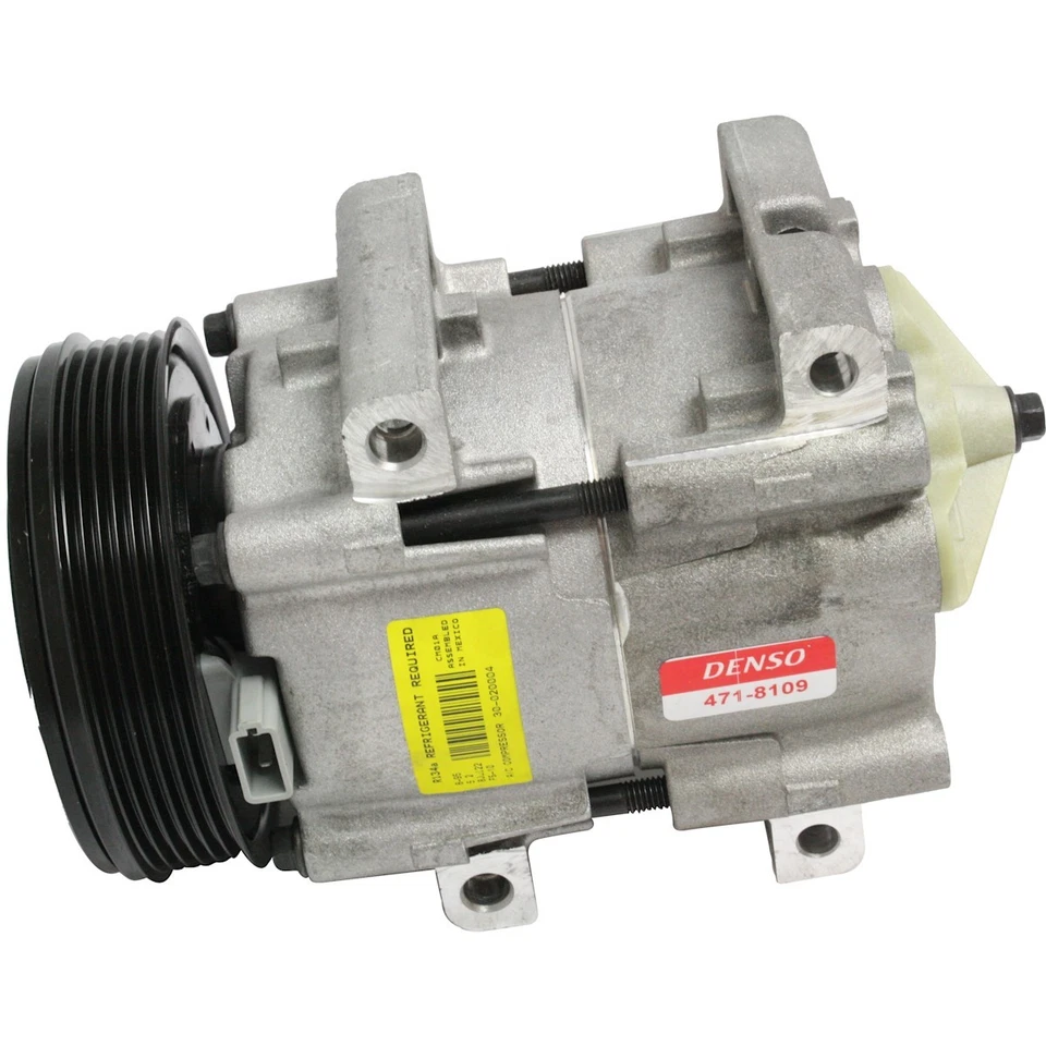 Compresor de aire acondicionado Denso 471-8109 para camioneta Explorer con embrague Ford Ranger Foto 1 de 4