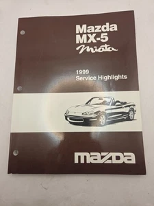 1999 Mazda MX5 Miata Convertible Service Highlights Shop Repair Manual 1.8L - Picture 1 of 6
