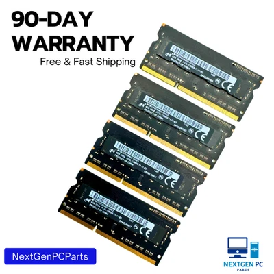 Micron 16GB (4X4GB) 1Rx8 PC3L-12800S Laptop Memory Ram MT8KTF51264HZ-1G6E2 - Image 1 of 4
