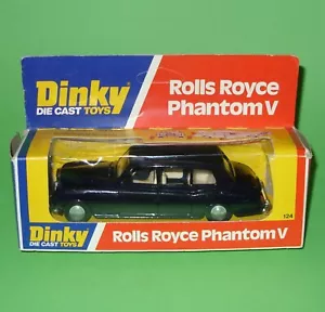Dinky / 124 Rolls Royce Phantom V in Navy Blue / Originalverpackt - Bild 1 von 16