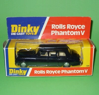 Dinky / 124 Rolls Royce Phantom V en azul marino / en caja Foto 1 de 4