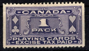 Tarjeta de juego de Canadá 1947 impuestos ingresos pagados en muy buen estado - Imagen 1 de 2