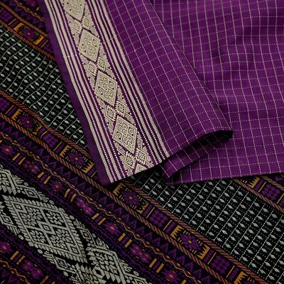 Bufandas de algodón puro vintage Dupatta larga tejidas a mano Sambalpuri Ikat Hijab Foto 1 de 4