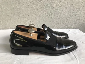 Usado en Excelente Condición Salvatore Ferragamo 11 B Estrecho Sin Cordones Zapatos Mocasines $960 B - Imagen 1 de 8