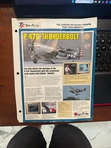 TOP FLITE GREAT PLANES P47D THUNDERBOLT ADVERTISEMENT - Picture 1 of 2