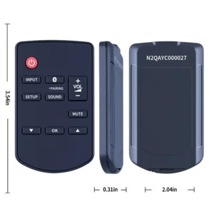 N2QAYC000098 Replace Remote For Panasonic Soundbar SCHTB680 SCHTB690 SCHTB580 - Picture 1 of 4