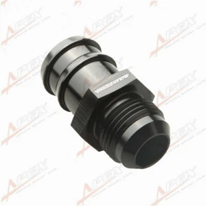 -12 AN 12AN AN12 Male To 1" Barb Straight Fitting Fuel Line Aluminum Black - Picture 1 of 6