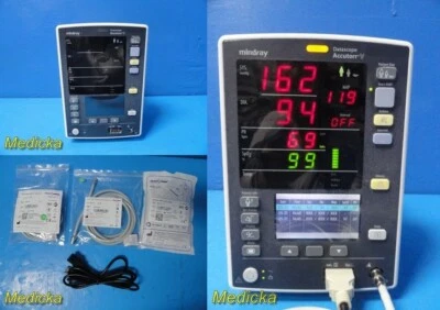 Monitor Mindray Datascope Accutor V (Masimo Set SpO2) con cables para pacientes ~ 37172 Foto 1 de 4