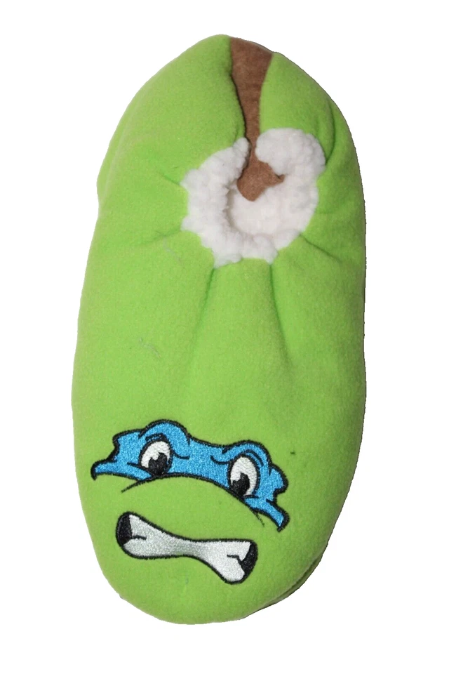 忍者神龟莱昂纳多男式绿色拖鞋袜 M/L (7.5-9.5) — 第 1/4 张图片