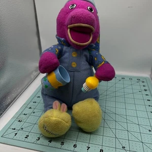 Juguete de peluche vintage 2001 Barney el dinosaurio cepilla tus dientes para hablar - Imagen 1 de 17