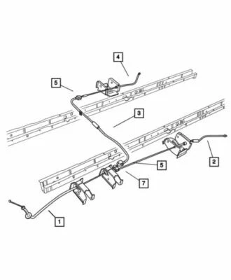 Genuine Mopar 2001-2006 Dodge Grand Caravan Brake Cable Rear Left 4721027AL - Image 1 of 3