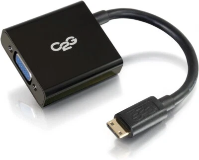 C2G HDMI Male to VGA Female Adapter Converter Dongle Black Full HD 1080p - Image 1 of 4