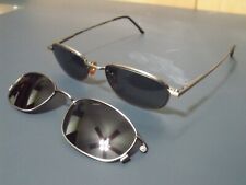 Cargo Eyeglasses C 5011 20 Silver Oval Frames Black Lens 48-21/140 with Clip-on