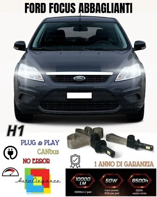 ❤️‍🔥KIT FULL LED FORD FOCUS II H1 6000K NO ERRORE ABBAGLIANTE CANBUS 6400 LUMEN - Immagine 1 di 2