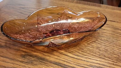Vintage anchors hocking Renaissance leaf Amberg lass Oval celery Dish - Image 1 of 3
