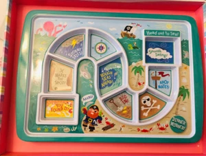 CHILDREN’S DINNER TRAY ALL FUN & GAMES FRED MELAMINE DIVIDED TRAY PIRATE THEME - Picture 1 of 11