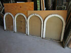 ~ 4 ANTIQUE CIRCLE TOP WINDOW SASHES ` 24.5 X 33.75 ~ ARCHITECTURAL SALVAGE