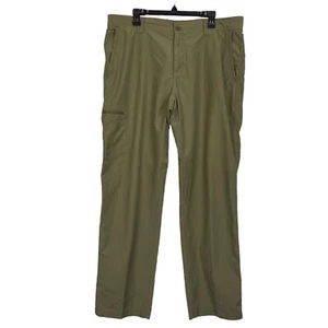 Columbia Mens 38x32 Lightweight Quick Dry Hiking Pants Brown Zip Cargo Pocket - Picture 1 of 6