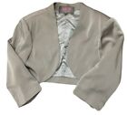 Marsoni By Colors Women's Size 18 Open Front 3/4 Sleeve Taupe Formal Jacket